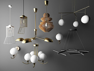 Modern Chandelier Light Fixtures Metal Lamp Art Lamp 3d model