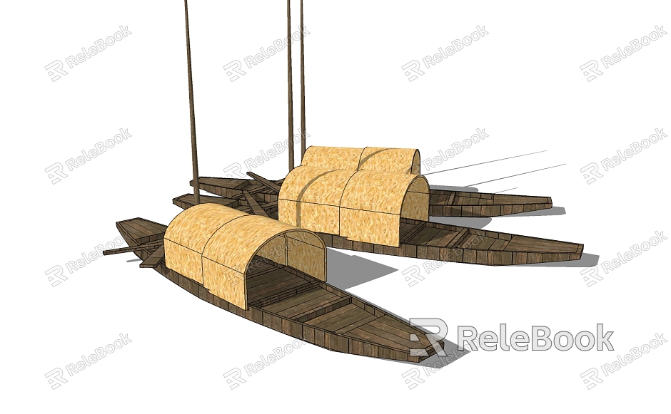 New Chinese Wooden Boat model