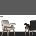 Modern Middle Ancient Restaurant Single Chair Dining Chair 3d model