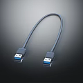 High Speed USB 3.0 Cable for Data Sync and Charging in Mobile Digital Devices 3d model
