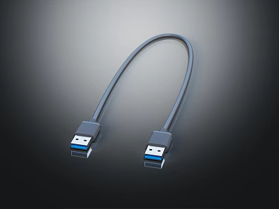 High Speed USB 3.0 Cable for Data Sync and Charging in Mobile Digital Devices 3d model