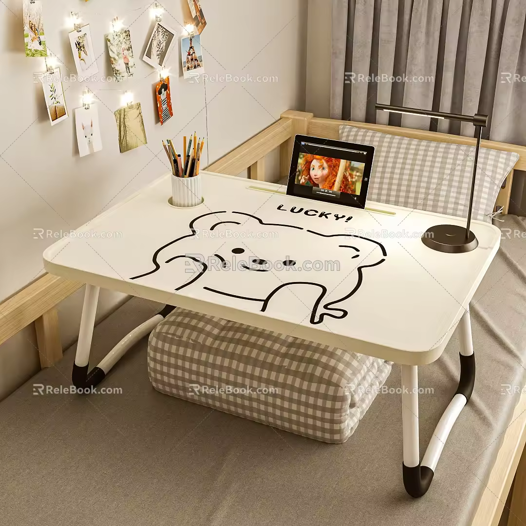 Modern Table Study Table 3d model