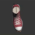 High Top Pink Shoes with White Laces Platform Sole and Orange Star Logo