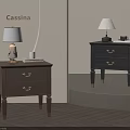 Stylish Wooden Nightstands With Drawers And Table Lamps For Bedroom