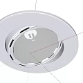 Recessed Downlight Spotlight White Round Illuminated Modern Interior Lighting Fixture