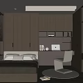 Modern Tatami Bedroom Interior Design With Tatami Bed Window Desk And Wardrobe