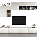 Elegant Modern TV Cabinet Design With Storage Drawers And Decorative Ornaments