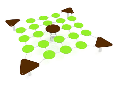 High and low stool outdoor tread plate upright pole children's tread plate outdoor high and low stool tread plate disc climbing rod 3d model