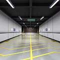 Modern Parking Underground Garage 3d model
