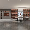 Modern Liquor and Tobacco Shop Interior With Display Shelves Various Wines Spirits and Tobacco Products