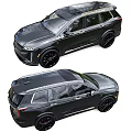 Black Luxury SUV With Sleek Exterior Design Alloy Wheels And LED Headlights