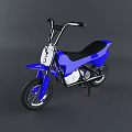 Blue Kids Off Road Motorcycle With Black Seat And White Accents