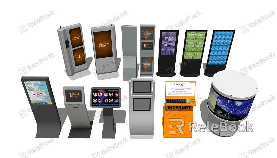 Modern all-in-one advertising machine model