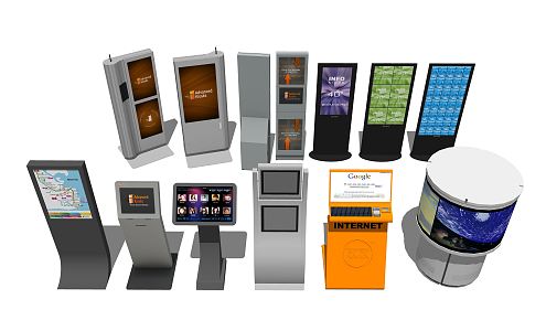 Modern all-in-one advertising machine 3d model