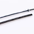 Authentic Traditional Samurai Sword with Ornate Sheath and Engraved Blade Design