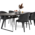 Modern Dining Table and Chair Combination Table and Chair Combination 3d model