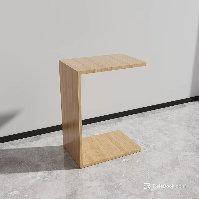 Minimalist Light Wooden Coffee Table Design For Modern Living Room Interior 3d model 
