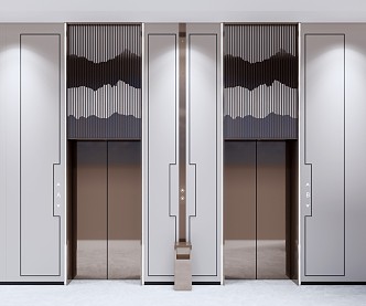 New Chinese-style Elevator 3d model