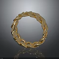 Stylish Gold Braided Ring Fashion Accessory With Shiny Metallic Finish Design