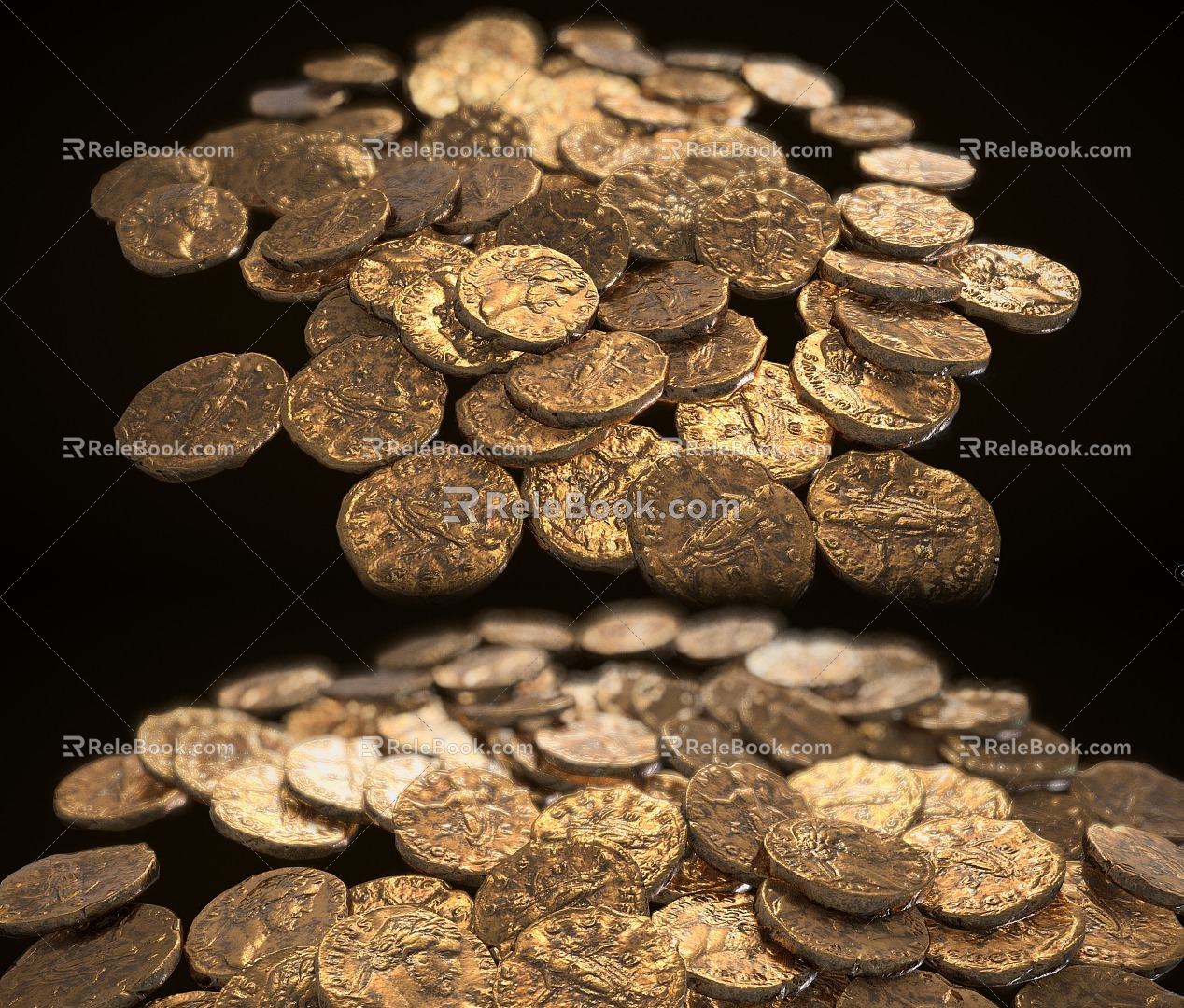 Modern Roman Coins Gold Coins Ancient Gold Coins Roman Gold Coins Gold Coins Gold Coins Money Gold Coins 3d model