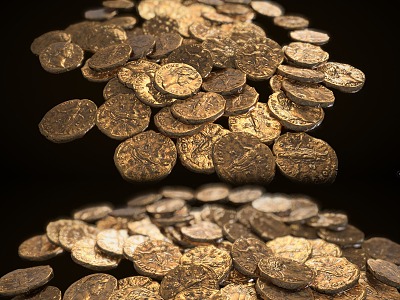 Modern Roman Coins Gold Coins Ancient Gold Coins Roman Gold Coins Gold Coins Gold Coins Money Gold Coins 3d model