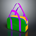 Colorful Commercial Equipment Portable Carry Bag With Green Yellow Purple Design And Storage Compartments