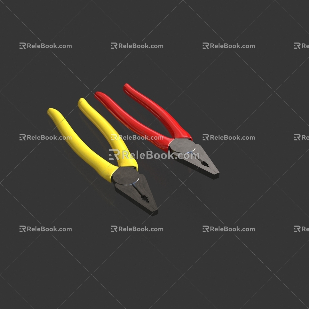 Pliers movable pliers vice pointed-nose pliers wire pliers wire cutting pliers tool hardware 3d model