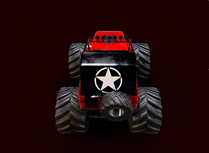 Modern Jeep Monster Truck Modern Car Transport Truck Monster Truck Motor Vehicle 3d model