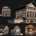 Ancient Architecture Traditional Wooden Structure With Classic Roof Window Details And Interior Wooden Ceiling