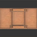 Wooden Display Cabinet With Glass Doors And Various Pottery Items