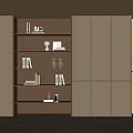 Middle Style Bookcase 3d model