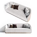 modern double sofa sofa 3d model