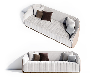 modern double sofa 3d model