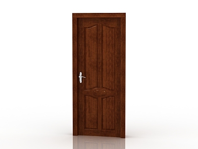 Modern Interior Door Solid Wood Door 3d model