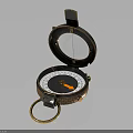 Vintage Open Compass With Brass Casing Glass Cover And Classic Design