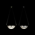 Modern Gold And Black Pendant Lights With Geometric Metal Frame And Glass Shade