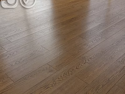 Smooth Hardwood Flooring With Natural Wood Grain 3d model