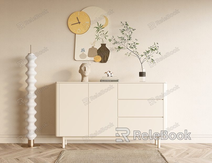 Modern Side Cabinet Cream Side Cabinet model