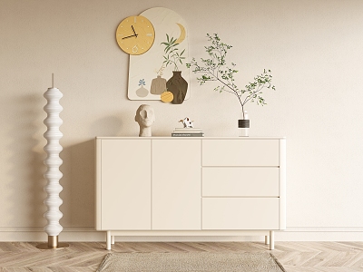 Modern Side Cabinet Cream Side Cabinet model