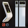 Modern Computer Terminal With Digital Keypad Touch Screen And Sleek Design