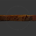 Square Baked Toast Slice With Porous Golden Orange Red Crusty Surface Texture