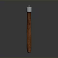 Classic Axe Weapon Design With Metal Head And Polished Wooden Handle