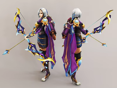 Modern Game Character Ice Shooter Ash Skin 3d model Modern Game Character Ice Shooter Ash Skin 3d model