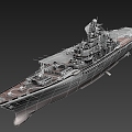 Low model aircraft carrier military game model 3d model