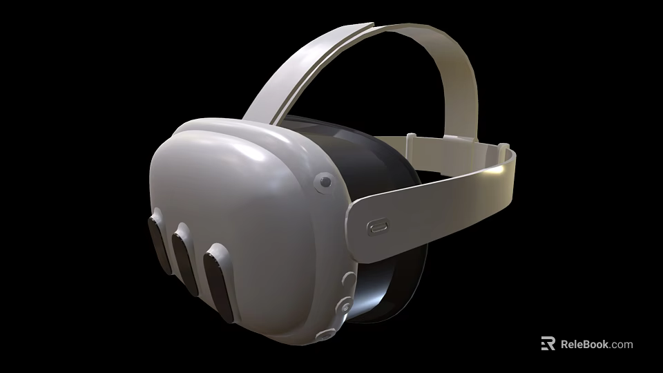 Professional VR Headset Business Equipment with Comfortable Strap and Modern Design 3d model 