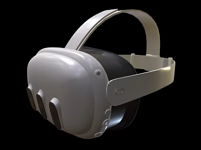 Professional VR Headset Business Equipment with Comfortable Strap and Modern Design 3d model