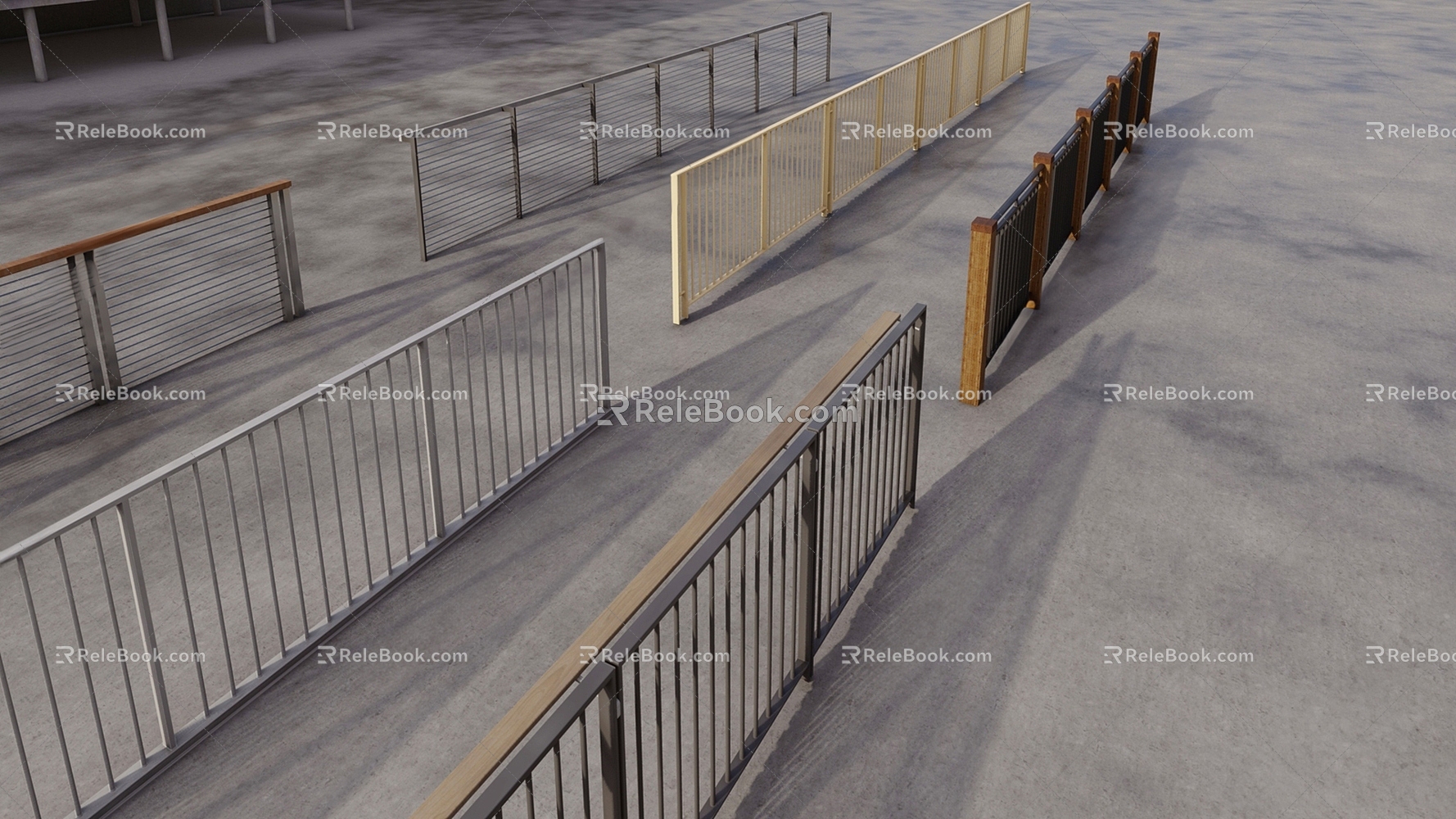 Modern Railing 3d model