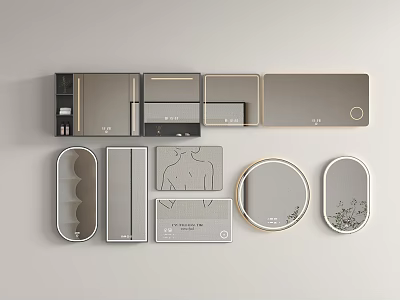 Modern Mirror Modern Mirror Bathroom Mirror Cosmetic Mirror Decorative Mirror Full-length Mirror 3d model