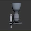 Industrial Metal Equipment With Upper Funnel And Lower Support Structure