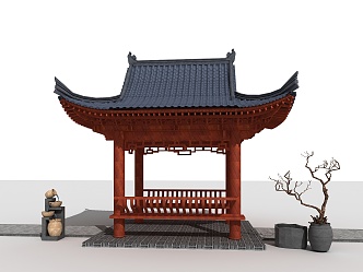 Chinese-style ancient pavilion rest pavilion 3d model